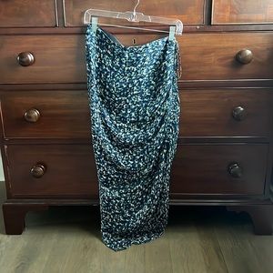Veronica Beard floral midi skirt